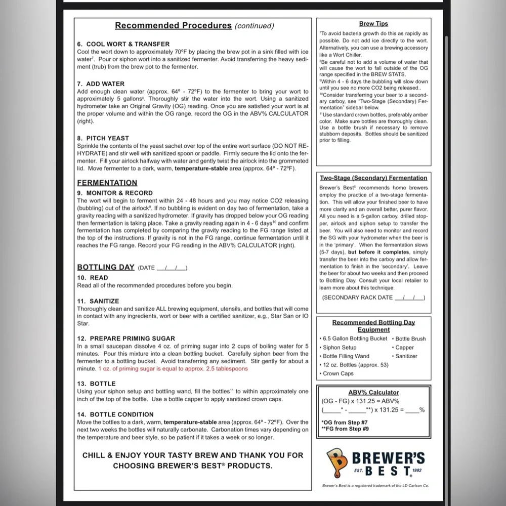 Brewers Best Beer Ingredient Kit - Holidays Ale - Picture 5 of 8